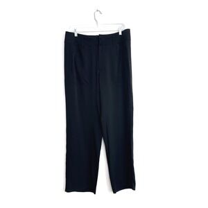 AYR Silk Blend Straight Leg Pants‎ Black Size 8 — Minimalist Tailored Trouser